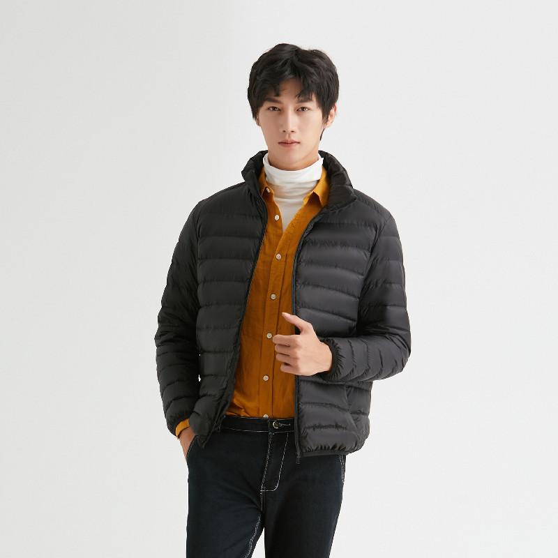 Hanwinter Si Yu Men's 90 down Lightweight down Jacket Men's Stand Collar Winter Jacket Plus Size Men's Men's