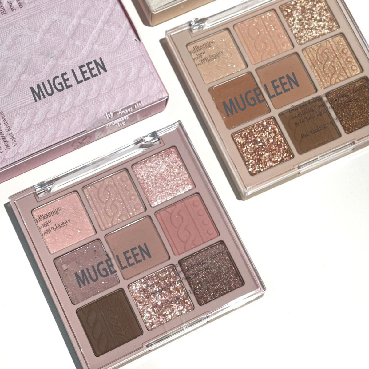 MUGE LEEN Nine-color Chocolate Eyeshades Plate ins Super Fire Earth Color Pearlescent Matte Glitter Exquisite No Makeup