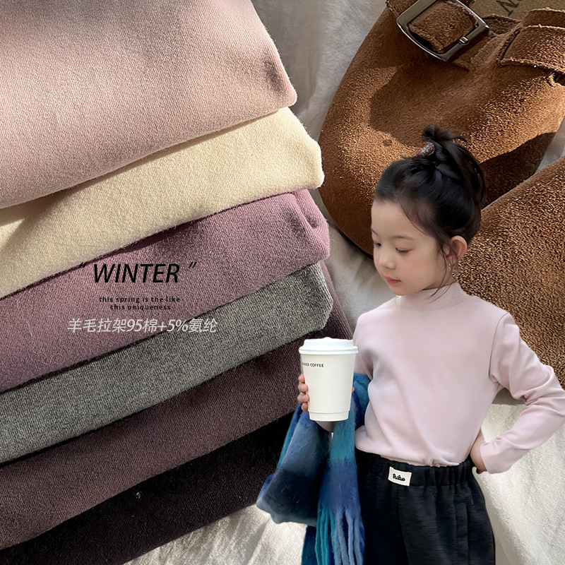 Aimobeibei футболка для мальчиков и девочек корейского стиля универсальная из шерсти с высокой эластичностью, тёплая и не раздражающая