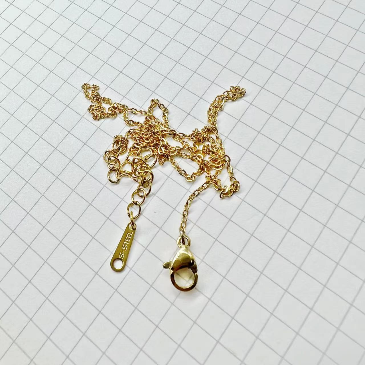 Stainless steel O-chain 304 cross chain summer fashion all-match titanium steel clavicle chain DIY semi-finished plain chain