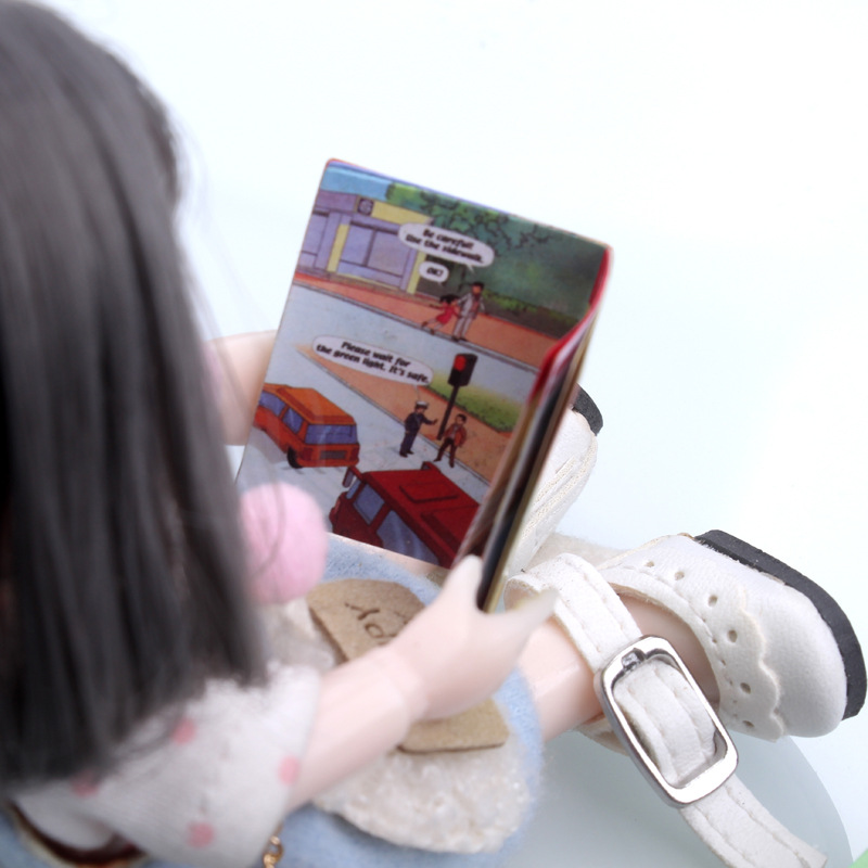 Simulation three-dimensional miniature mini primary school textbooks diy doll house learning scene ornaments stationery books