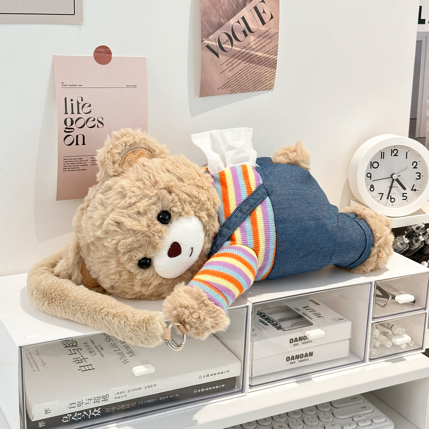 Car Tissue Box Hanging Car Tissue Box Bear Creative Cute Car Practical Doll Tissue Bag Hanging Bag