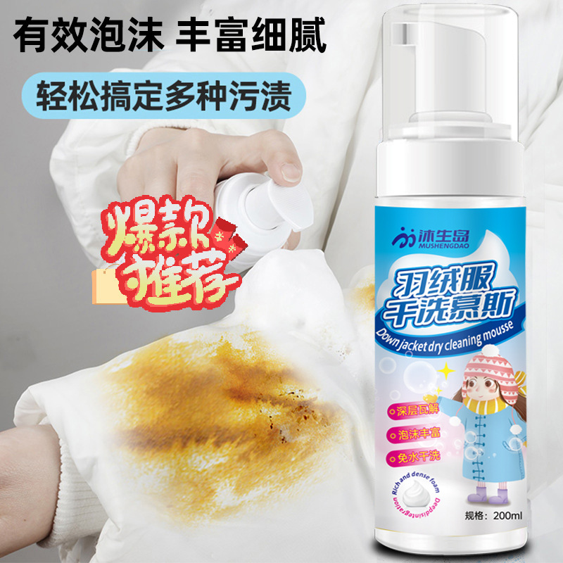 Down Jacket Cleaning Agent, Stain Removal, Dry Cleaning Mousse, Clothing Oil Stain Removal Foam Cleaner