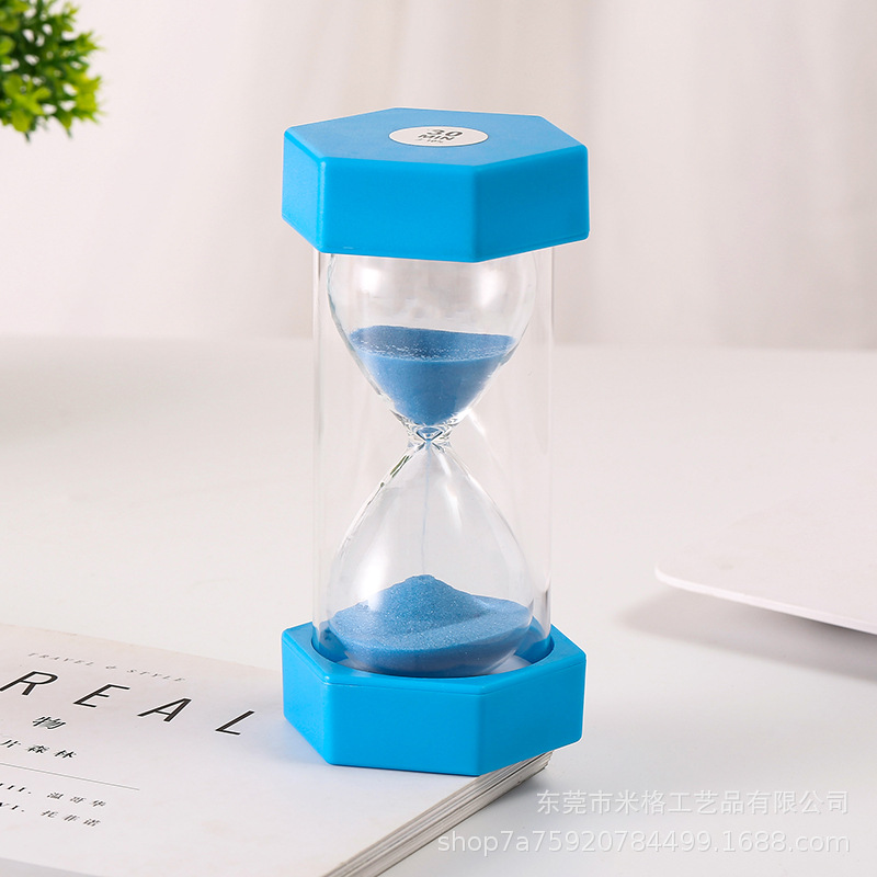 Factory Direct Sales Hexagonal Anti-Fall Hourglass 3/5/10/20/30/60 Minutes Plastic Timer Kidsren's Gift