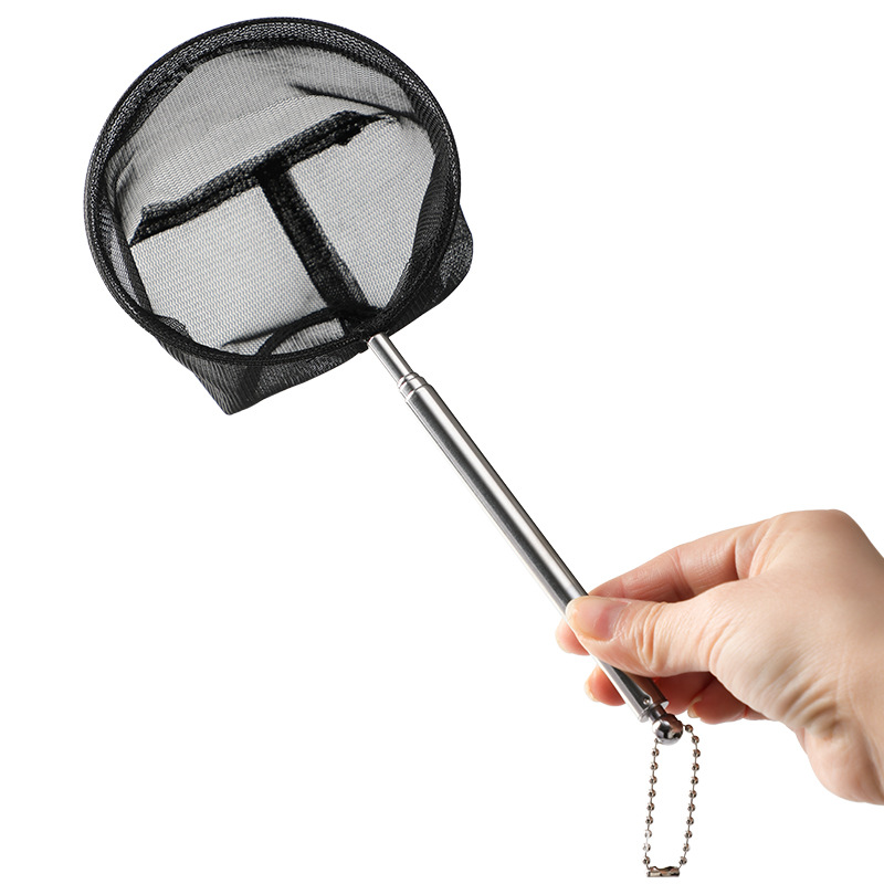 Stainless steel retractable three-dimensional fishing net fishing net small fish ornamental fish fishing net 3D fishing tropical fish dense net manufacturer