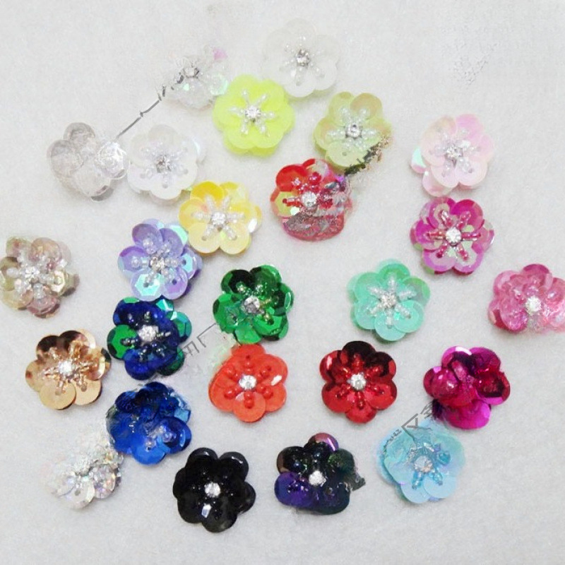 DIY патч-декорация для сумок, одежды, обуви и шляп, ручные аксессуары с пайетками, швейные аксессуары, цветочный узор