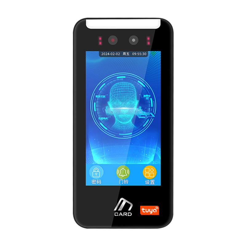 5inch Dynamic Face Recognition Access Control All-In-One Tuya Fingerprint Face Swipe Card Access Control Machine Attendance Face Access Control