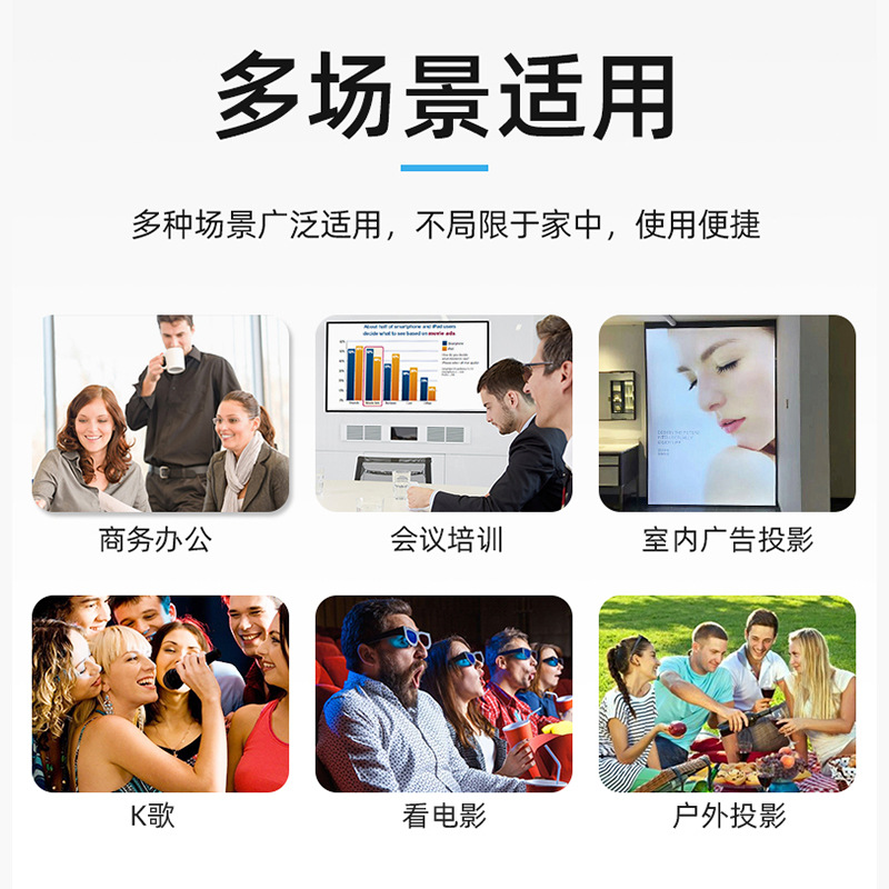 Simple Foldable Polyester Soft Screen 100 120 Inches 16:9 Projector Screen Outdoor Movie Projection Screen