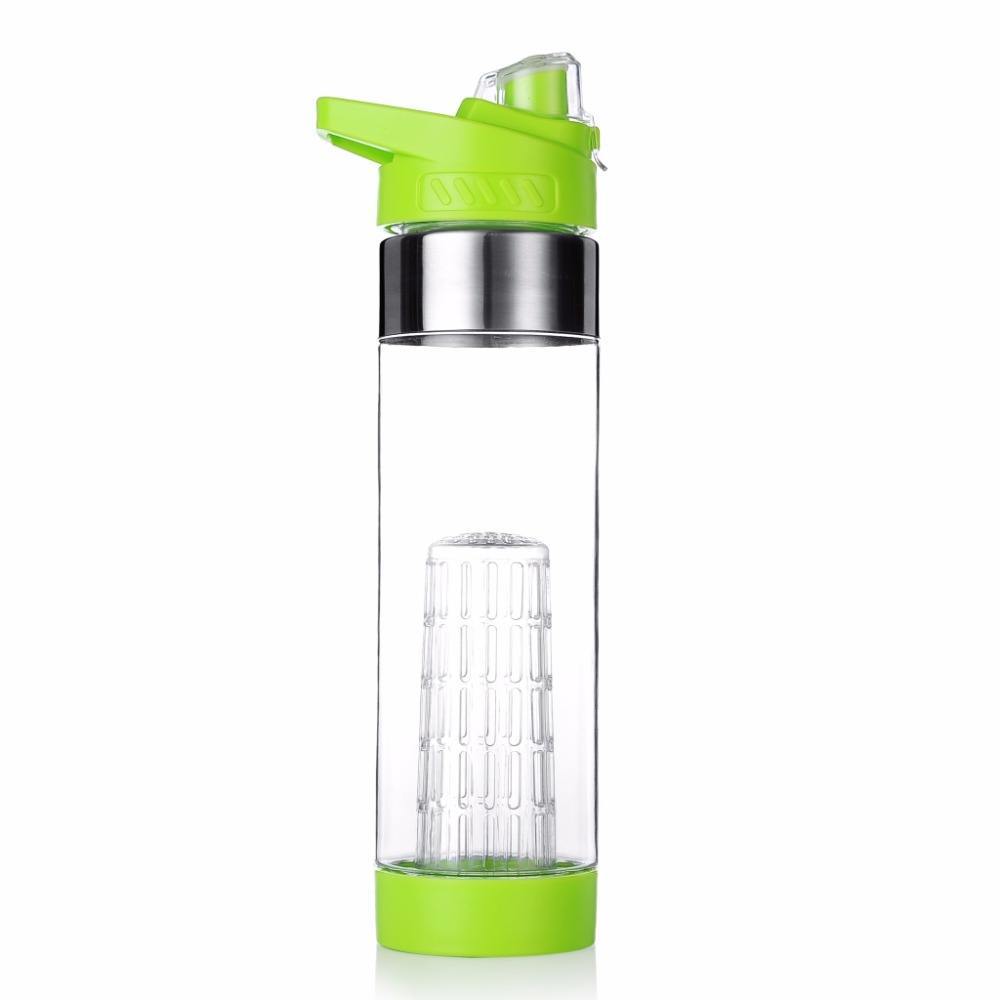 Creative Bounce Plastic Space Cup Portable Sports Water Bottle for Men and Women with Sealed Filter and Tea Infuser, Anti-Scalding, Convenient