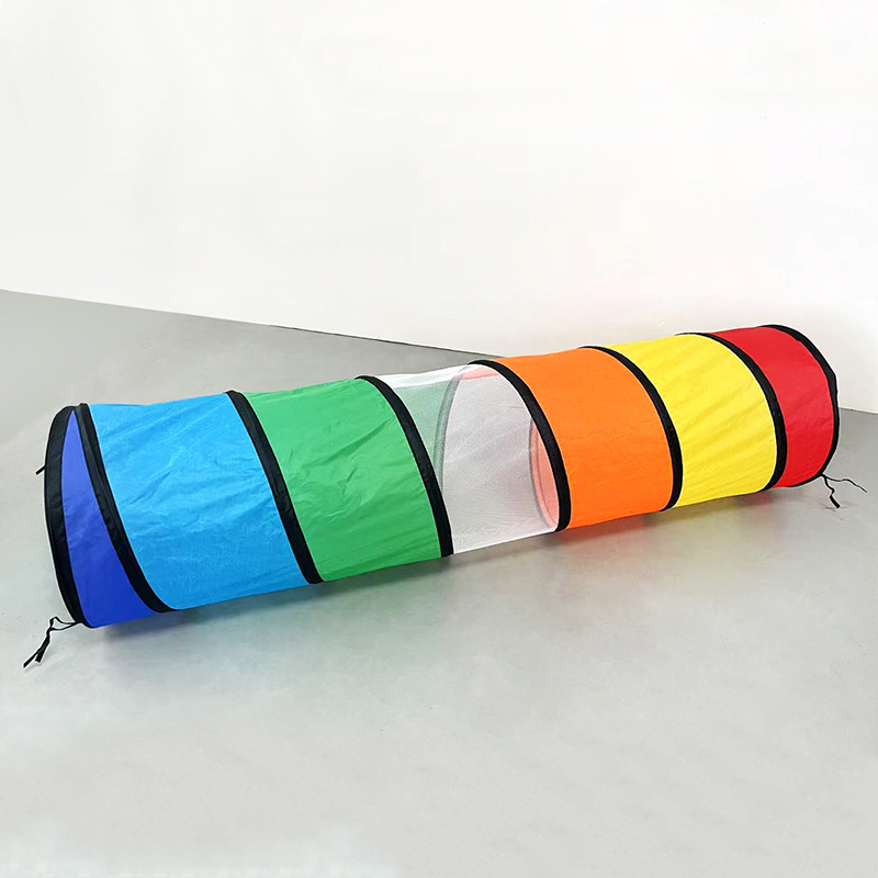 New Early Childhood Education Toys Rainbow Colorful Tunnel Crawling Indoor Hole Drilling Portable Children's Channel Tent Wholesale