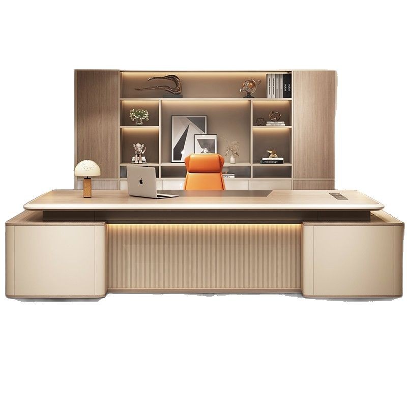 Office President Table Top Desk Boss Supervisor Combination Office Modern Table Light Luxury Table and Chair Furniture Manager Simple