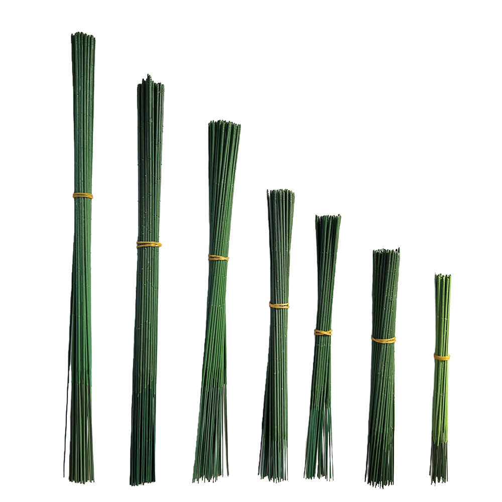 No. 2 Flower Pole Rose Soap Flower Wool Flower Wire Mesh Flower Material Accessories DIY Handmade Single Flower Pole Wholesale