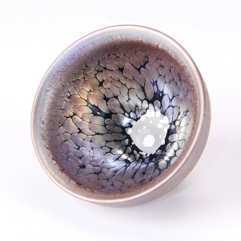 Jianyang Jianzhan teacup master cup Zijin oil drop iron tire raw ore single cup tea set handmade tea cup Tianmu lamp