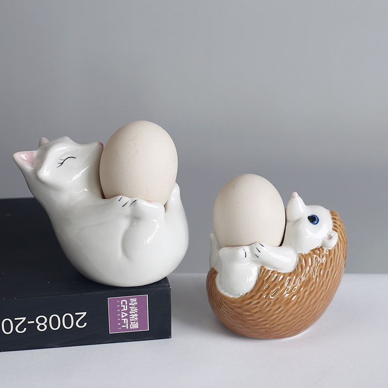 Картонная яичная чаша с животными, милый дизайн для завтрака, простая декорация для дома