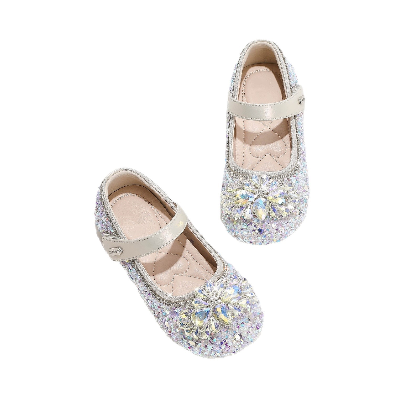 Girls Crystal Princess Shoes 2025 Spring and Autumn New Children's Shoes Single Shoes Soft Sole Baby Girls Performance Small Leather Shoes