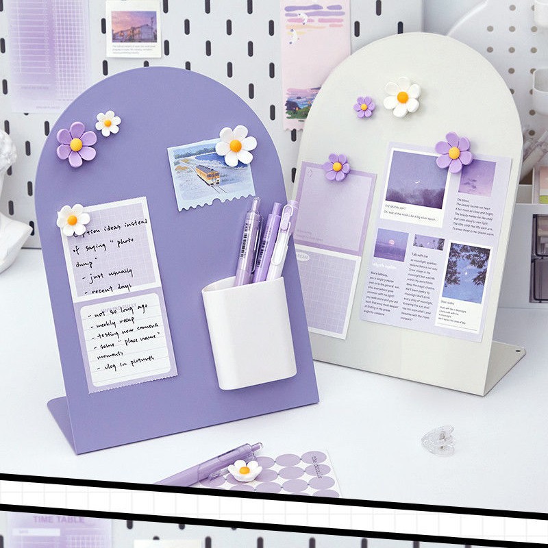 Desktop Storage Magnetic Board Arch-Shaped Message Board Creative Gift Workstation Goodies Message Stand Memo Ornaments
