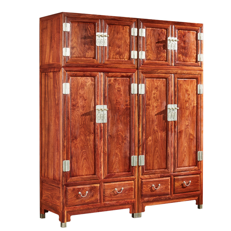 Hedgehog Rosewood Wardrobe Chinese Style Solid Wood Camphor Wood Top Box Cabinet Bedroom Plain Top Box Rosewood Wardrobe Custom-Made
