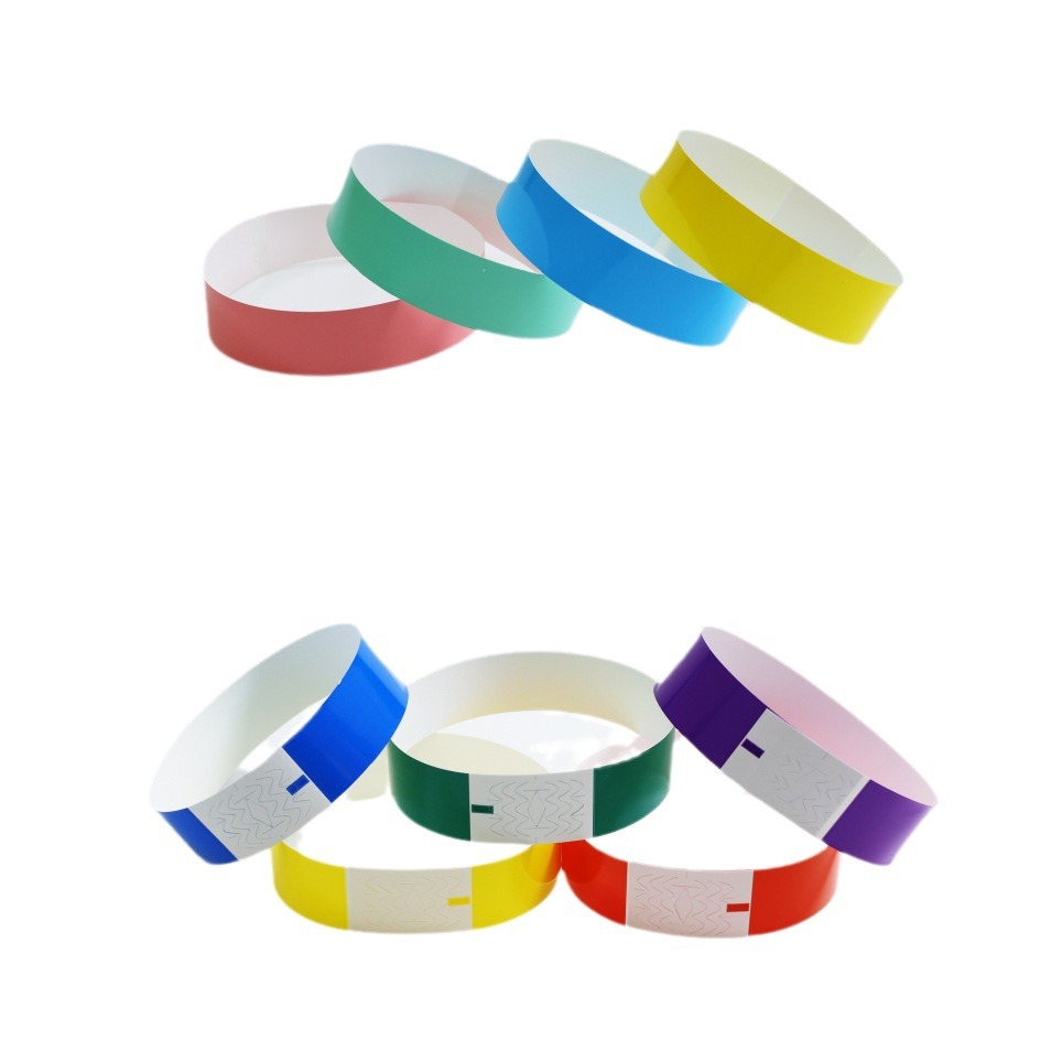 Ready-Made Disposable Bracelets Cross-Border Supply Amusement Park Concert Identity Tickets Synthetic Dupont Paper Wrist Straps