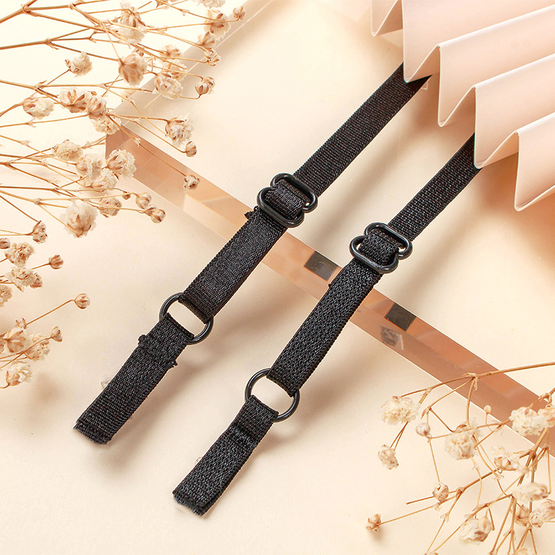 [Shangmeijia] underwear elastic shoulder strap adjustable non-slip strap elastic strap black and white strap bra strap factory
