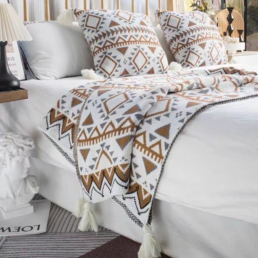 B&b Hotel Accessible Luxury Bohemian Bedside Towel Sofa Blanket Hotel Bed Flag Bed Cover Apartment Home Decoration Towel