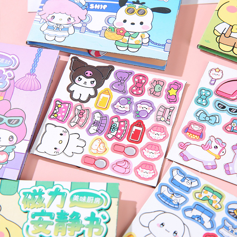 Internet Celebrity's Same Magnetic Quiet Book Kidsren's Handmade Puzzle DIY No Cutting Thickeneded Magnetic Quiet Book Wholesale