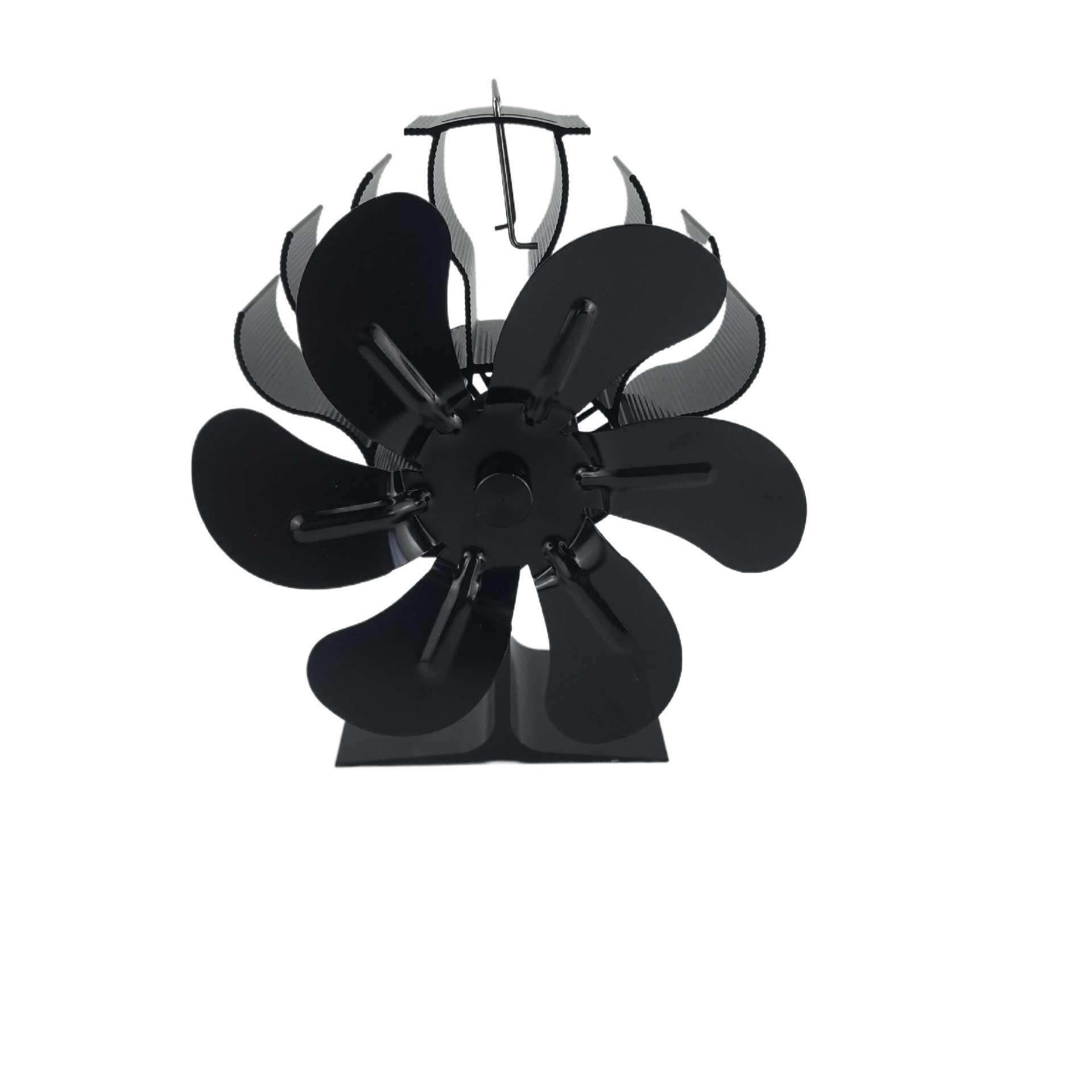 Firewood Stove Heating Fan New Model Fireplace Fan Heat Transfer Five-Blade Six-Blade Fan Cross-Border Fireplace Fan New