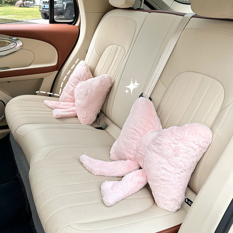 Cross-Border Car Headrest Neck Pillow Autumn and Winter Plush Warm Seat Lumbar Pillow Backrest Pillow Universal Car Cushion for All Seasons