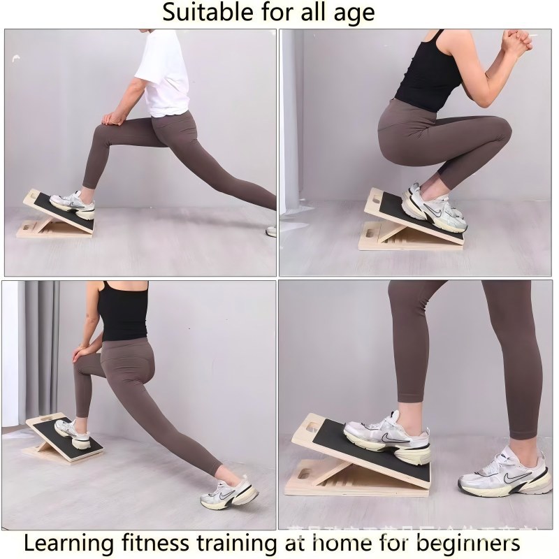 Ready Stock Can Be Shipped Cross-Border, Specially Designed for Home Use, Adjustable Balance Board, Calf Stretching Fitness Pedal, Wooden Stretching Board