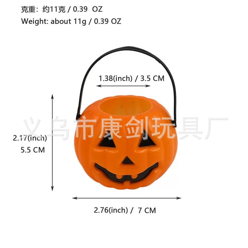 Halloween Pumpkin Jar Ghost Festival Decoration Pumpkin Black Witch Jar Flame Bucket White Ghost Halloween Toy