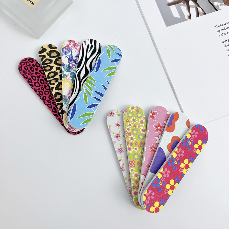 Double-sided printing nail file frosted onion powder polishing wear nail kit manicure rubbing strip nail polishing strip sand strip