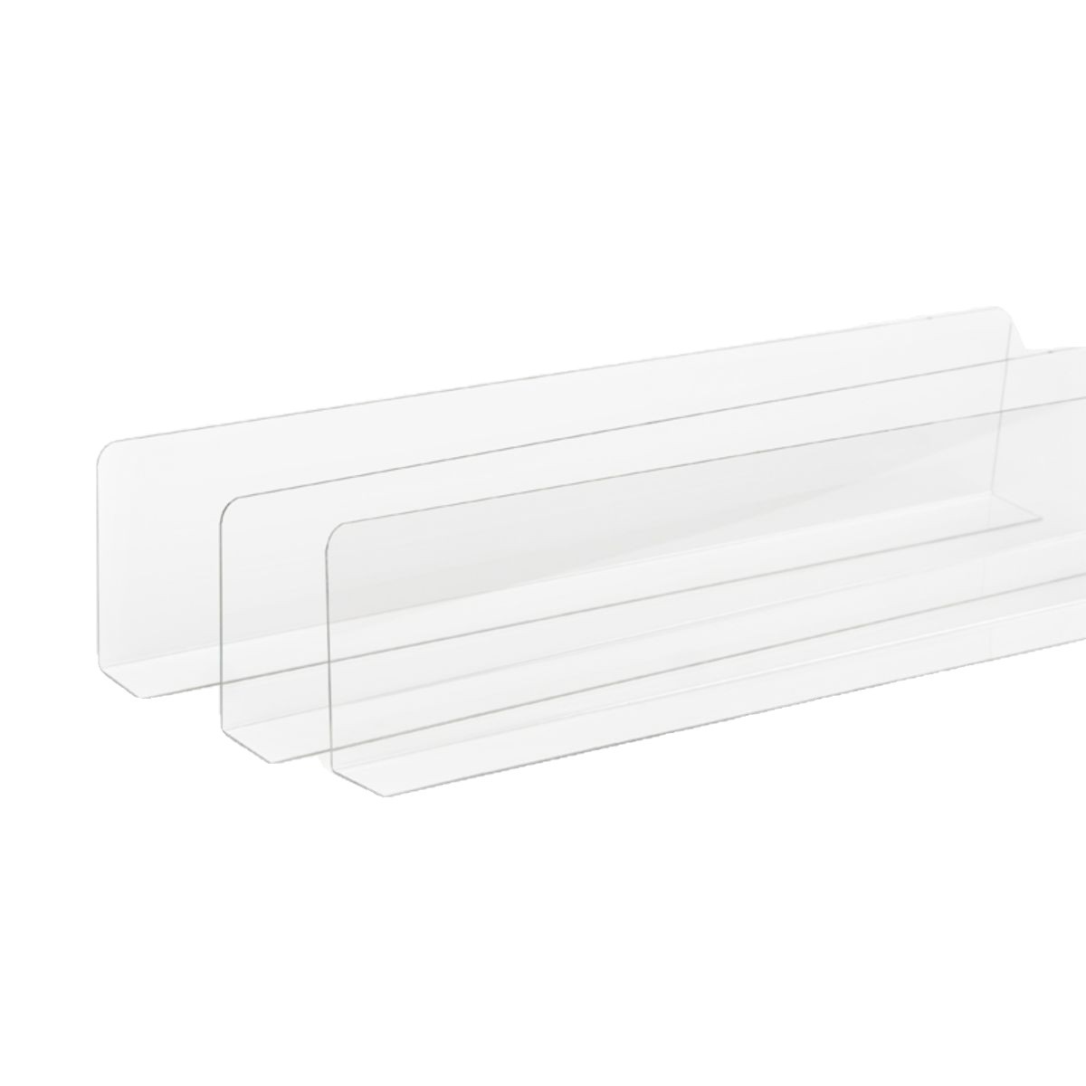 Shelf Divider L-Shaped Cuttable Partition for Convenience Stores Pvc Plastic Warehouse Merchandise Divider Magnetic Attachment