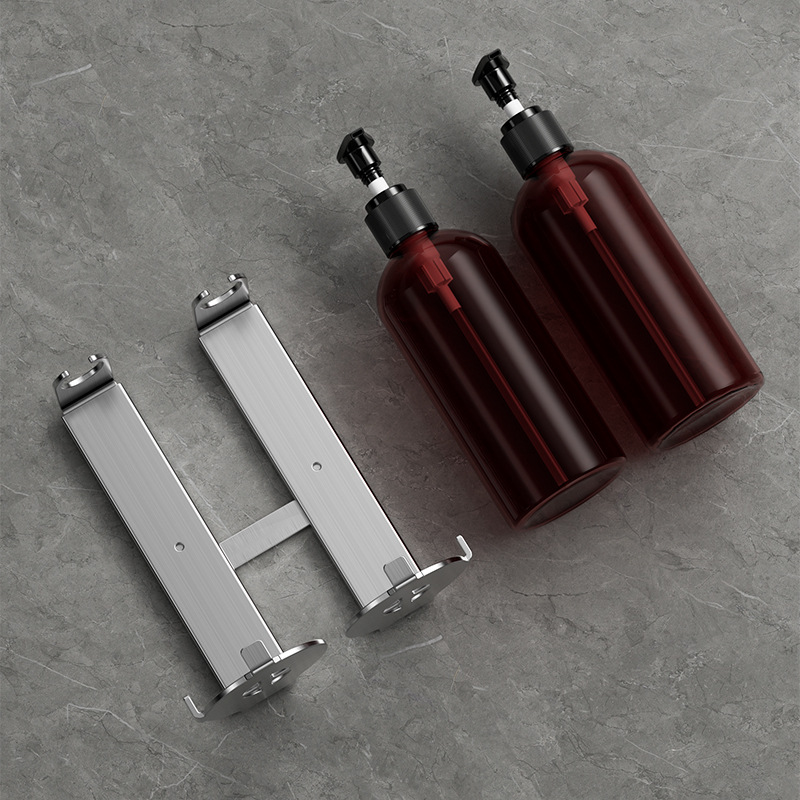 Hotel for high-end 300ml stainless steel single double triple soap dispenser holder with lock shampoo bath liquid holder