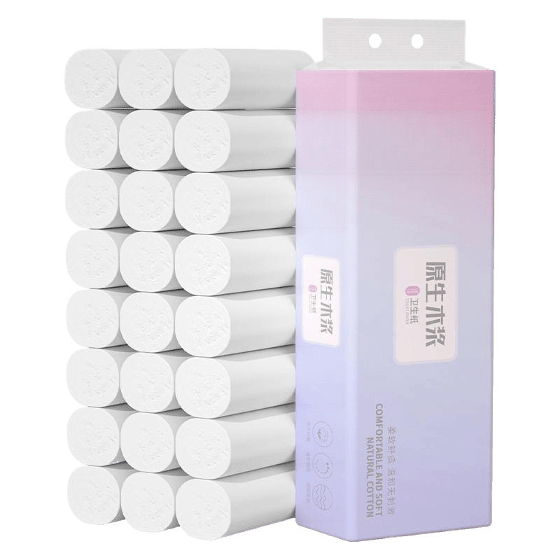 Toilet Paper Made from Virgin Wood Pulp for Home Use, Coreless Toilet Paper Rolls, Wholesale Box Quantity == Rolls