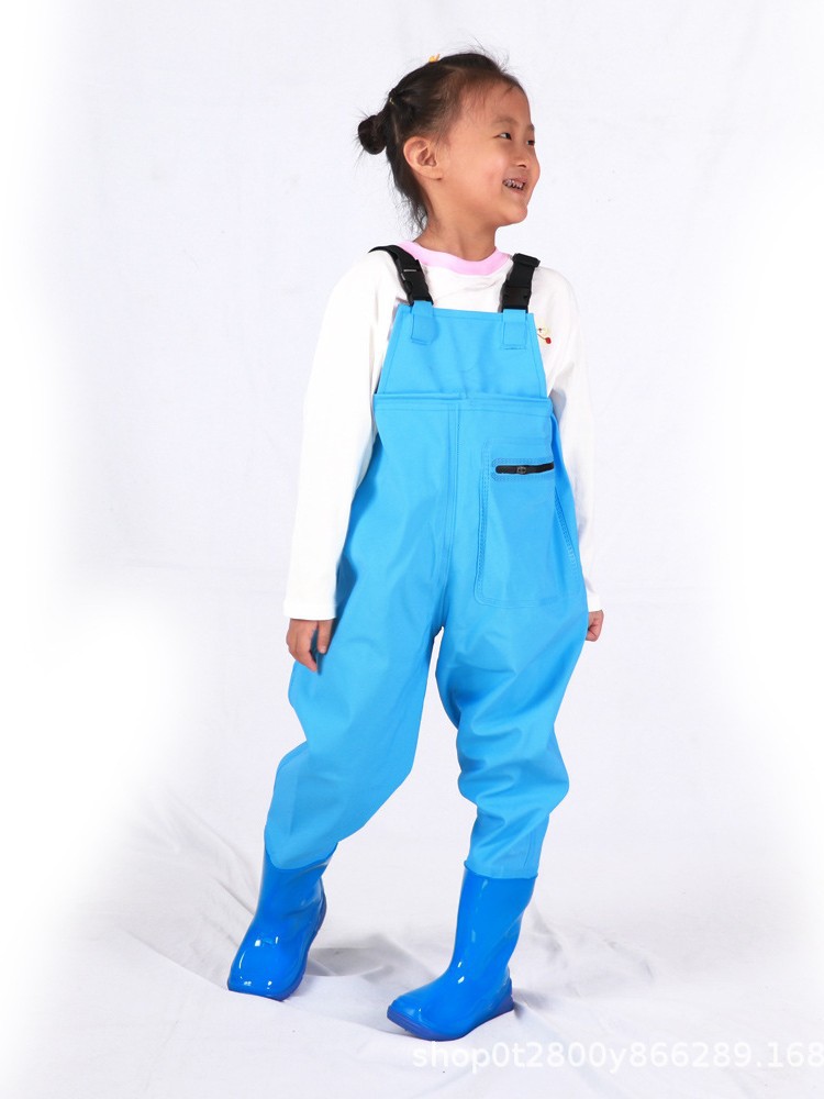 Children's One-Piece Waterproof Suit, Wading and Sea Equipment, Beach Fishing, Ultra-Light Straps, Catching Fish and Playing in the Water, Kindergarten Baby