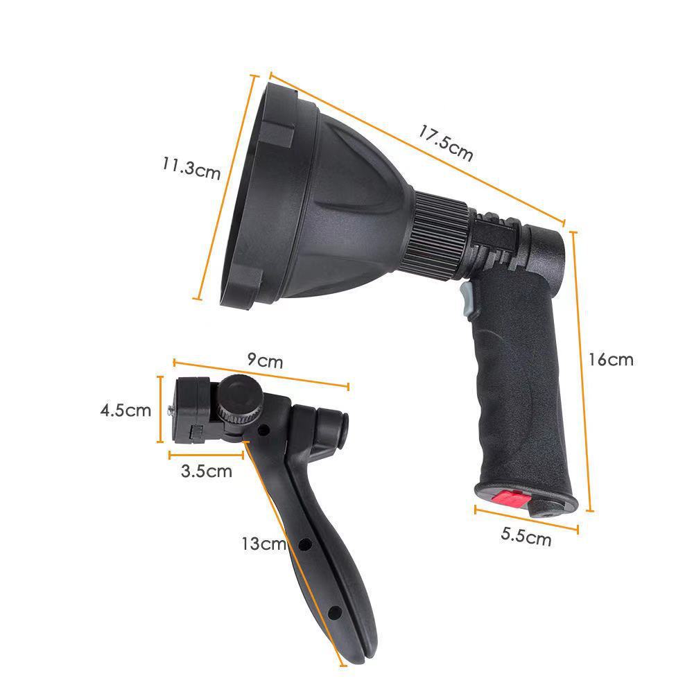 Pistol lamp high-power super bright flashlight outdoor lighting L2 rechargeable USB multi-function bracket strong light flashlight
