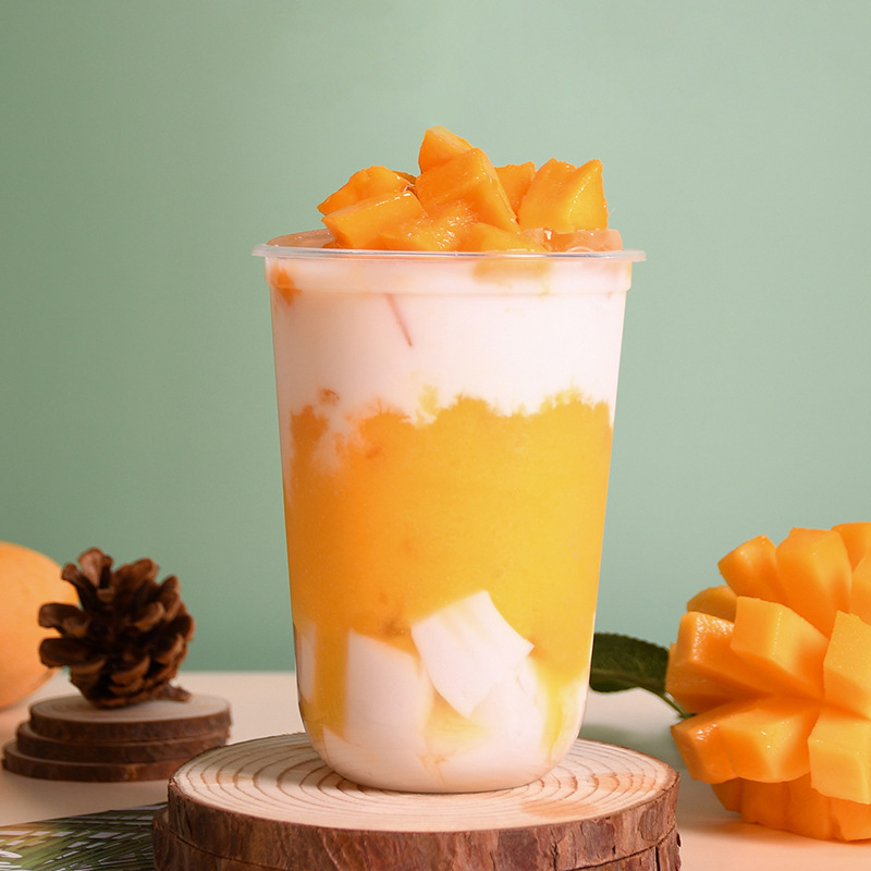 Taiwan farmers mango sauce 1kg milk tea shop raw materials commercial Yangzhi ganlu mango sauce net red dessert bottled wholesale