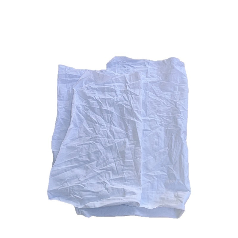 White Lint-Free Industrial Machine Wiping Cloth, Cotton Industrial Rag, Machine Wiping Cloth That Absorbs Oil and Water, Standard White Cotton Rag