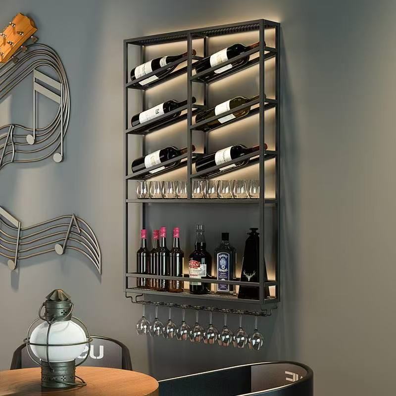 Creative Wine Rack Ornaments, Commercial Home Wine Cabinet, Tilted Wine Display Rack, Modern Decorative Accessible Luxury Wine Bottle Rack