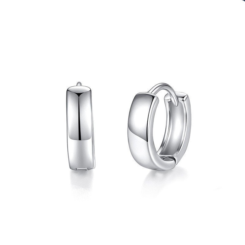 New Panjia S925 Silver Plated Sparkling Double Heart Earrings for Women, Simple and Stylish White Copper Earrings for Best Friends