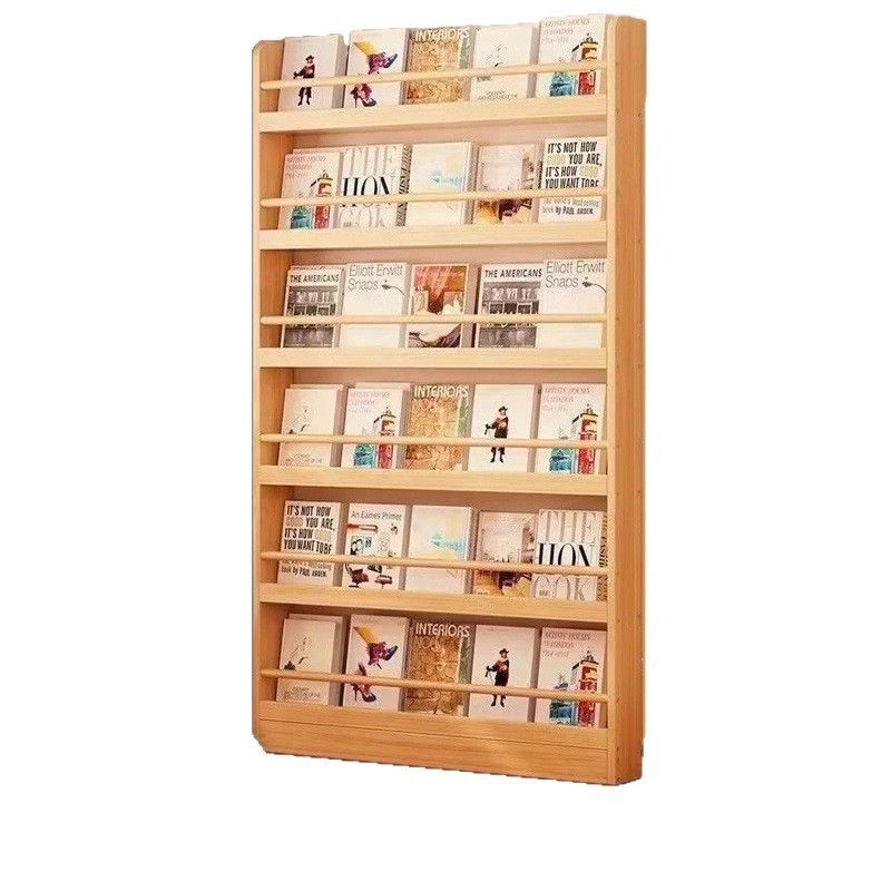 Bookshelf Behind the Door, Home Bedroom Storage Rack, Wall-Mounted Floor-To-Ceiling Multi-Layer Storage Solid Wood Bookshelf, Simple and Practical Storage Rack