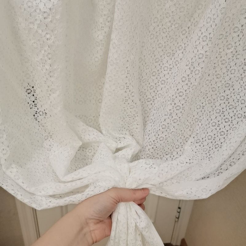 Curtain Lace Fabric Wedding White Gauze Curtain Dessert Table Tablecloth Mesh Wedding Props Dust Cover