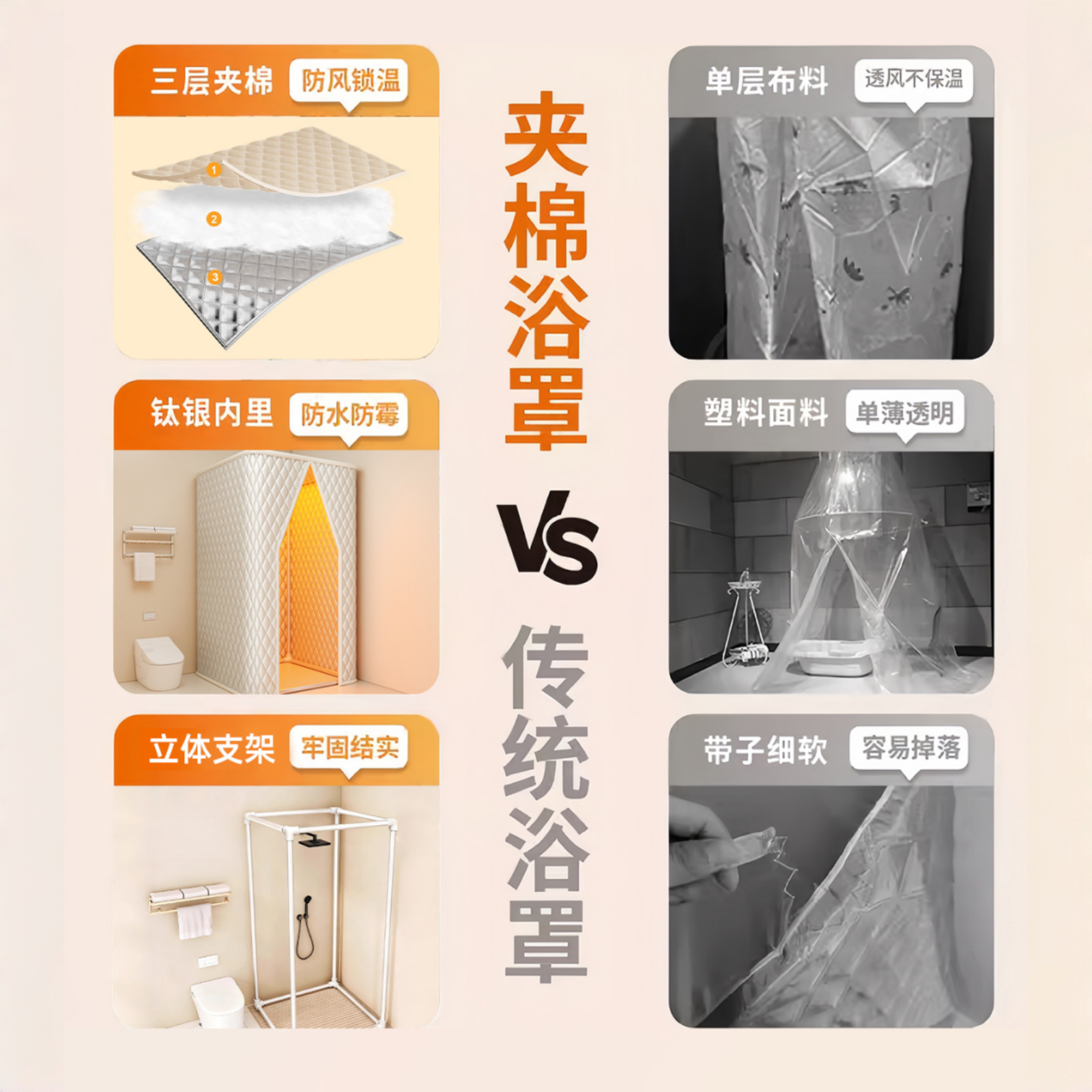 New Square Bath Cover Bath Tent Thickeneded Thermal Insulation Cotton Winter Bath Warm Artifact Household Windproof Warm Shower