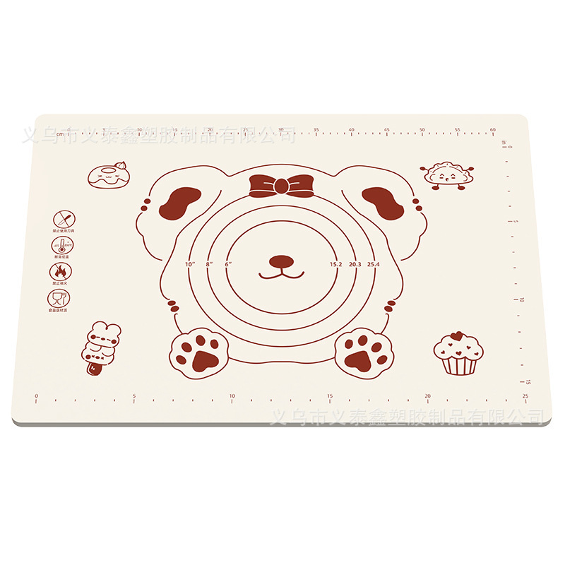 Silicone kneading mat household food grade thickened extra large mat high temperature resistant cartoon dough pad rolling pad cutting board