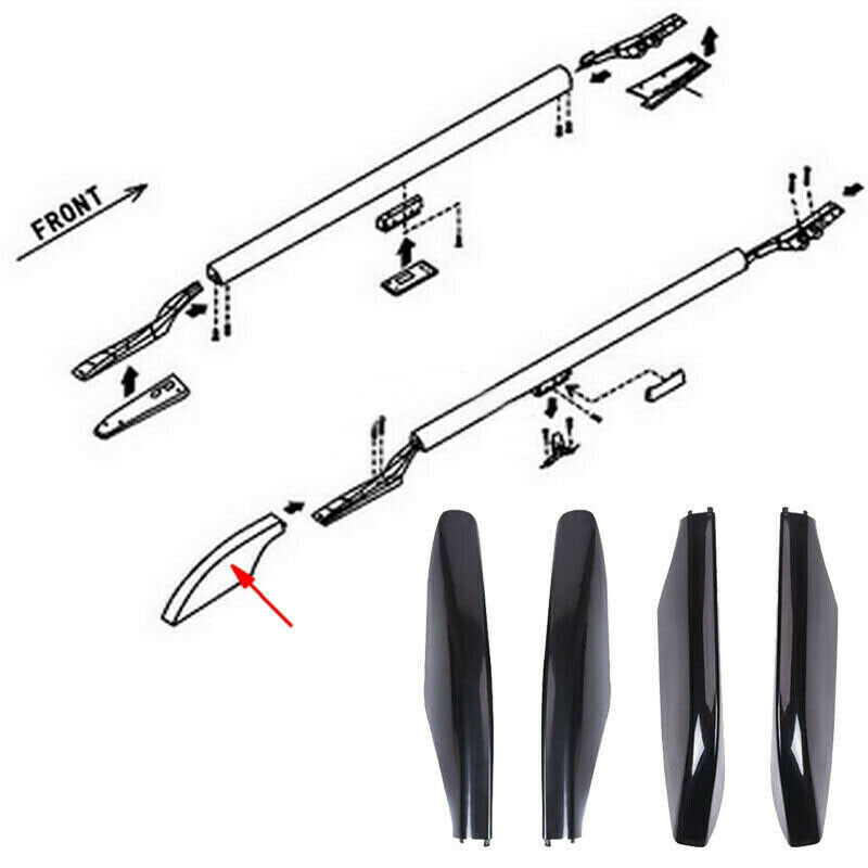 Suitable for Toyota Prado FJ150 luggage rack plastic shell roof rack decorative cover plate shell luggage rack accessories