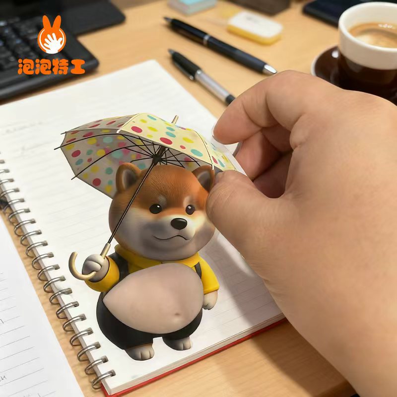 Bubble Agent Original Design Shiba Inu Pinch Stickers Decompression Toys Can Be Pasted Anywhere, Factory Direct Sales, Cross-Border Hot Products