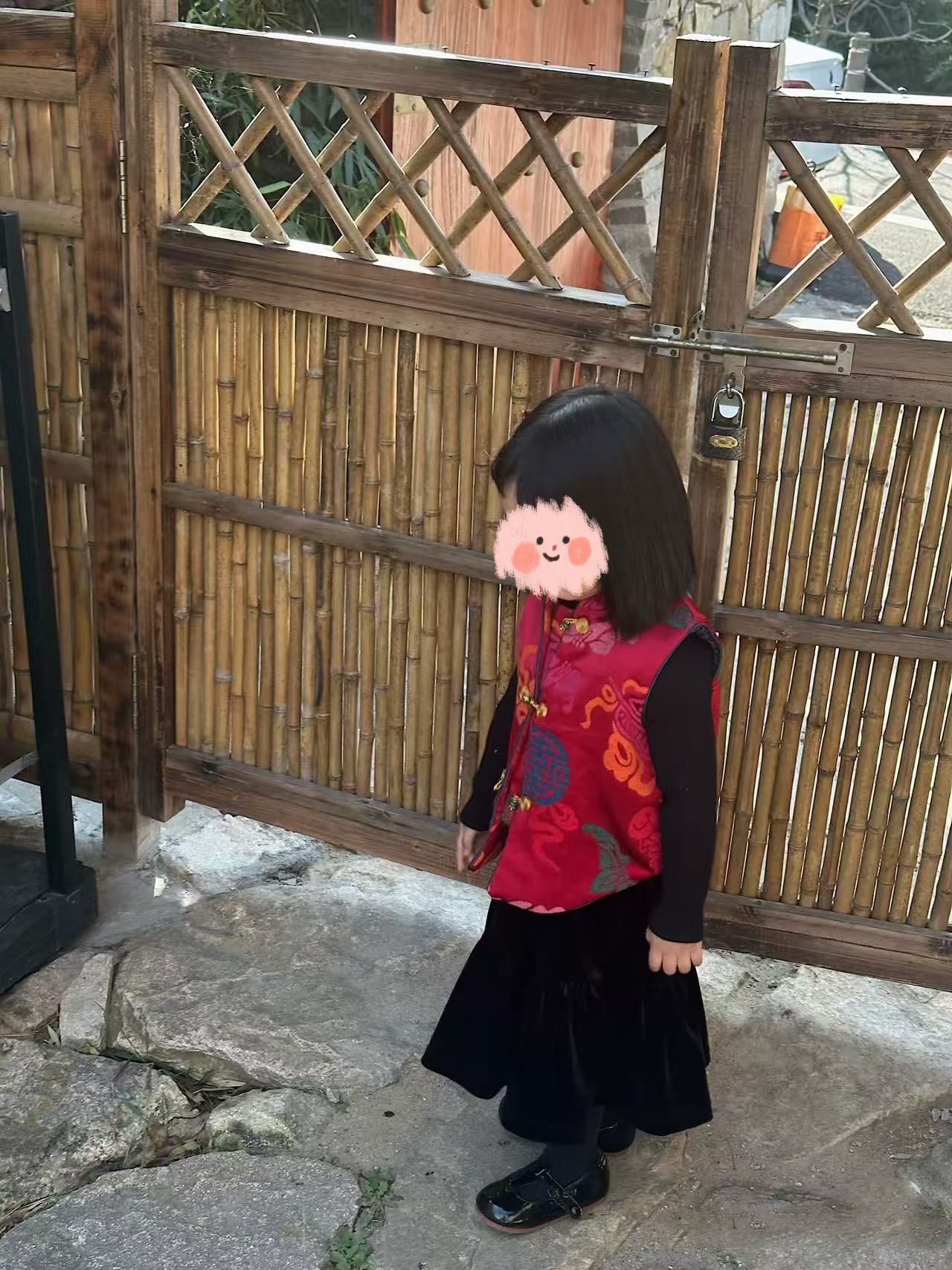 2025 New Style Boys and Girls Colorful Fu Lu Vest Autumn Clothing Chinese Style New Chinese Style Children's Red Hanfu New Year Style