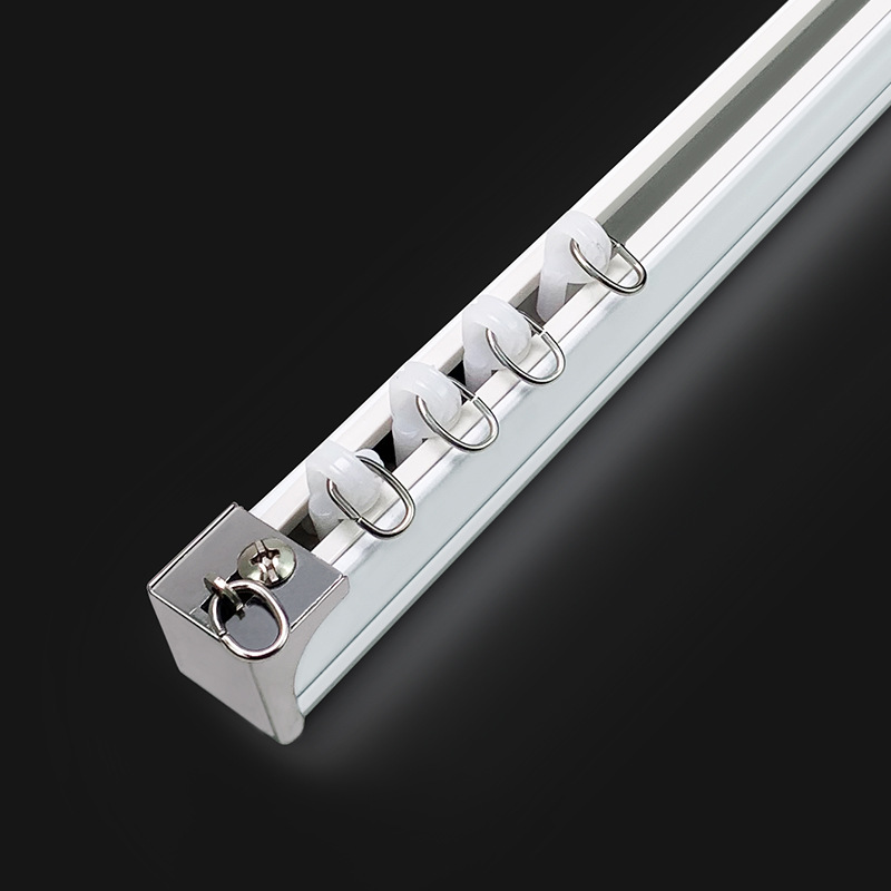 Curtain Track Double Track Silent Thickened Curtain Silent Track Curtain Double Track Top Mounted Curtain Guide Rail Pulley