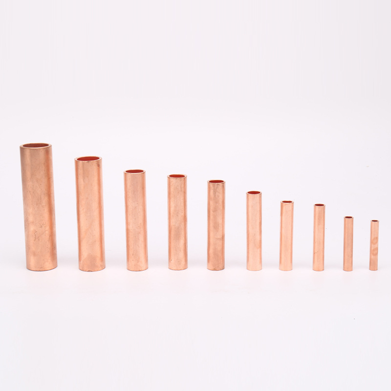 Manufacturer Supplies Gt Copper Connecting Pipe, Cable Middle Straight-Through Crimping Pipe, Cable Middle Connecting Pipe, Gold Copper Pipe