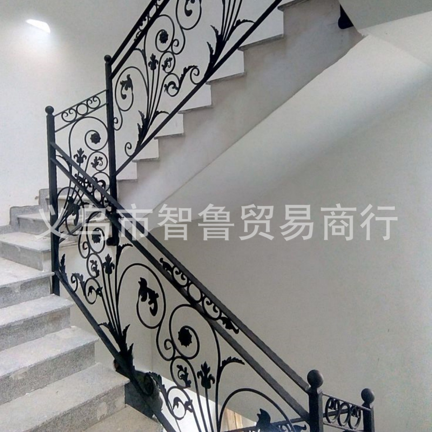 Iron Guardrail Indoor Stair Railing Villa Community Balcony Garden Stair Handrail High-Rise Grille Guardrail