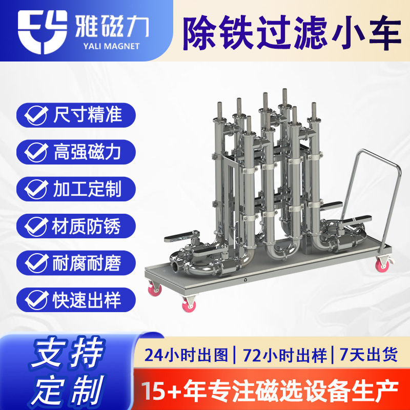 Индивидуальный U-образный удалитель железа для трубопроводов, фильтр для удаления железа нового энергетического типа, тележка для удаления железа из нержавеющей стали 304, сильный магнитный сепаратор